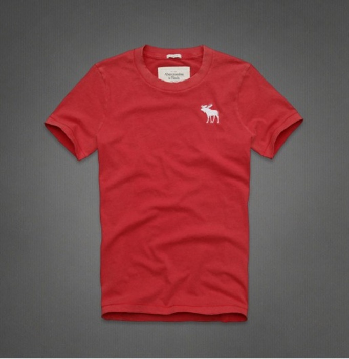 Abercrombie Fitch Hombres De Cuello Redondo Corto Remera AF5271